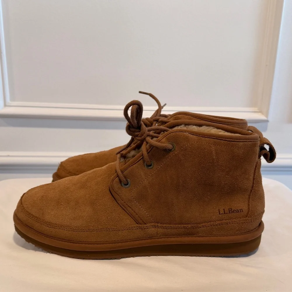 L.L.Bean Wicked Good Boots Three-Eye Shearling Size 12 Medium‎